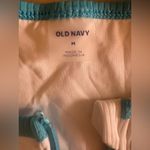 Old Navy  High Waisted Swim Set top M button L white and blue  summer Photo 13