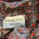 Tish Cox cotton Merry & Me Floral Cinched Waist Fit Flare Mini Dress Red Fall XS Photo 7