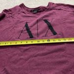 Armani Exchange  AX Womens Maroon Embroidered Logo Crop Sweatshirt Small Photo 6