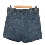EXPRESS Midi Super High Rise Pleated Stonewash Y2K 90s Denim Shorts Mom Blue 12R Photo 7
