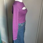 JoyLab NWT Women’s Mulberry Cropped Long Sleeve Textured Athletic Workout Top Photo 6