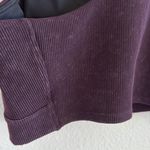 Zella Deep Purple Ribbed Activewear Top Medium Photo 2