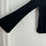 American Eagle soft and sexy black long bell sleeve v-neck drapey blouse, size S Photo 1