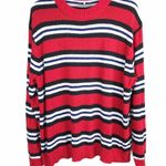Tularosa Red Stripe Robbins Sweater Merino Wool Knit Oversized Size Medium Photo 1