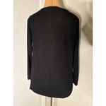 ZARA W&B Semi Sheer Black Textured High Low Top S No Care Tag Classic Preppy Photo 1