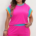 Neon Color Block Short Set. NWT Size‎ 2XL Orange Size 2X Photo 3