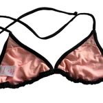 Xhilaration  Swim Suit  Bikini Halter String Top Only Size Medium Black Pink u Sw Photo 4