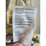 Maeve plaid square neck blouse neutral motif Cropped Puff Sleeve M Cottage Boho Yellow Size M Photo 8