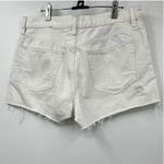 Free People We the  Womens Distressed Denim Shorts‎ Stretch Pure White Size 31 Photo 5