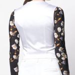 House of Holland Classic Fitted Waistcoat In White Size 2 Photo 5