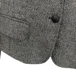 Jones New York Blazer Jacket Grey Herringbone Flap Pockets 2 Button Size 6 New Photo 1