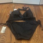 Shade & Shore  Black Bikini Set Size Large New with Tags Photo 3