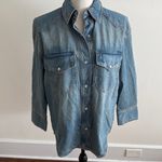 H&M  Blue Oversized Jean Shirt Jacket Denim XXS oversized fit Photo 1