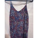 Gap Floral Print Navy Blue Spaghetti Strap V Neck Mini Dress Size Medium Photo 1