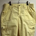 Gloria Vanderbilt Yellow Cotton Cargo Capris Photo 4