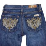 Free People  We The People Straight Leg Dark wash Jeans Embellished Size 25 Photo 4