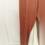 Aerie Burnt Orange Laser Cut Detail Leggings Size Medium High-Waisted Legging Photo 4