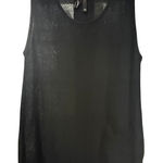 Ravel Women's Black Sheer Knit Tank Top M Minimalist Capsule Layering Acrylic Size M Photo 0