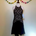 Nicole Miller NWT  Silk Blend Open Back Drop Waist Mini Dress Size 2 Photo 2