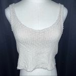 Urban Outfitters Light Tan Ribbed Tank Crop Top Medium Photo 2
