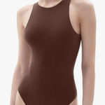 Amazon Chocolate Brown Sleeveless Bodysuit Medium Photo 0
