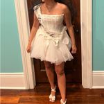 SheIn White puff skirt corset back dress Photo 2