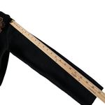 Vintage Carole Little Long Sweater Dress Size MP Black Embroidered Knit Floral Photo 8