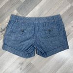 The Limited  Chambray Easy Short Cuffed Hem Low Rise Chino Shorts Blue 2‎ Photo 3