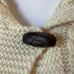 Aran Crafts Natural white merino wool long cardigan sweater cable knit medium Photo 1