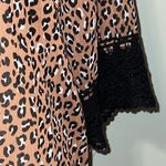 Jolt  women’s size small kimono leopard print 3/4 sleeves black brown Photo 3
