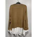 Isaac Mizrahi Live! Women's Knit Top 3XP Petite Mock Neck Brown Sweater A561402 Photo 2