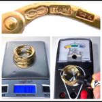 UNOAERRE 14KT DESIGNER X-LG HOOPS ~ BUTTERY RICH SOLID LUSTROUS YELLOW GOLD EARRINGS Photo 11