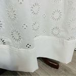 ZARA New High Waisted White Bohemian Embroidered Eyelet Lined Midi Skirt Size M Photo 11