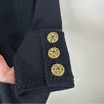 St. John Collection  Jacket Womens 4 Black Knit Full Zip Up Chain Link Button Photo 7