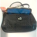 Coach Madeline Needlepoint Op Art Satchel Black Canvas w/Leather Trims Photo 8