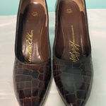 Vintage 7.5A Brown Alligator Crocodile Women's Shoes S Photo 0