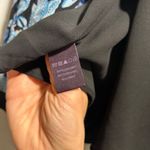 Hale Bob Floral Bird Print Wrap Midi Dress Blue Black Flutter Sleeve M Fairy Photo 3