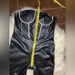 Hot & Delicious  black faux leather bustier jumpsuit sz Large Photo 6