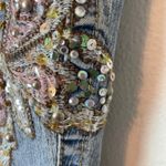 Y2K Angels Junior 9/ Women's 6 Light Wash Butterfly Embellished Capri Jeans Blue Photo 2