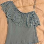ZARA  Eyelet One Shoulder Ruffle Top Photo 0