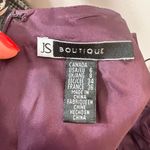 JS Boutique Purple Satin Sleeveless Fully Lined Knee Length Cocktail Dress Sz 6 Photo 7