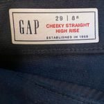 Gap Black Faux Leather Cheeky Straight High Rise Pants Photo 8