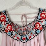 Free People NWT In The Flowers pink embroidered pink swing mini dress size XS Photo 8