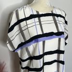 Carlisle • 100% silk plaid windowpane button back blouse Photo 76