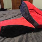 Qupid Red Velvet Platform Heels 9.5 Photo 4