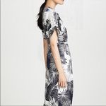 Equipment  Tavine Silk Wrap Midi Dress in Navy Palm Size‎ 6 Photo 2