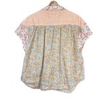 American Eagle Top Women S Floral Patchwork Button Up Shirt Oversized Y2K Boho Photo 4