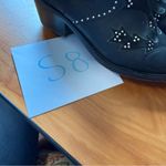 Morobe Black Leather Chelsea Boot Bootie Black Stud Detail Pointed Toe‎ Slip On Size 7 Photo 6