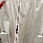 Mac Duggal  BRAND NEW #68137 Satin Feather Shoulder V-Neck Gown in White Size 4 Photo 11