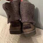 UGG Womens Gray Sweater Boots Size 4 Photo 3